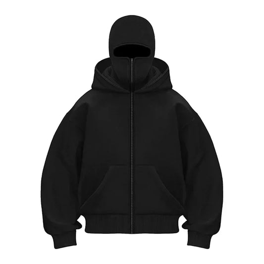 Masked Zipper Hoodie