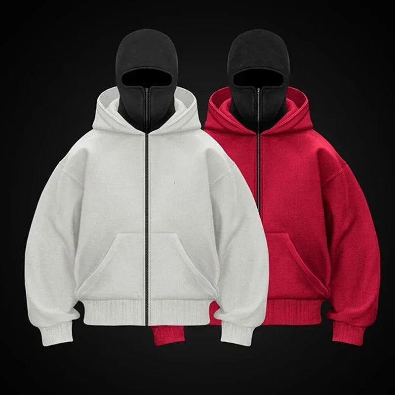 Masked Zipper Hoodie