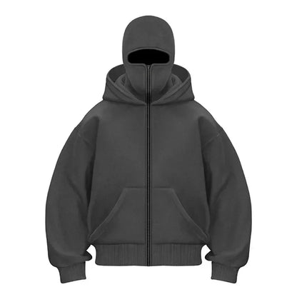 Masked Zipper Hoodie