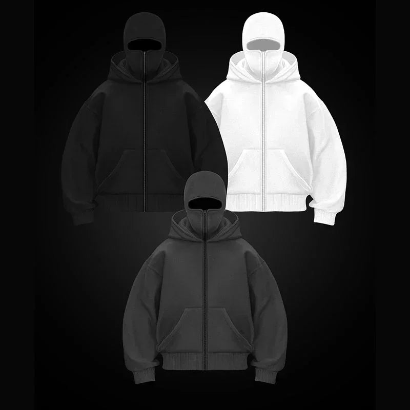 Masked Zipper Hoodie