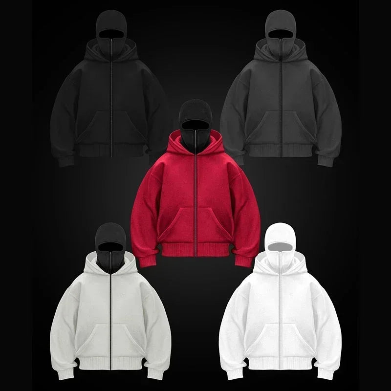 Masked Zipper Hoodie