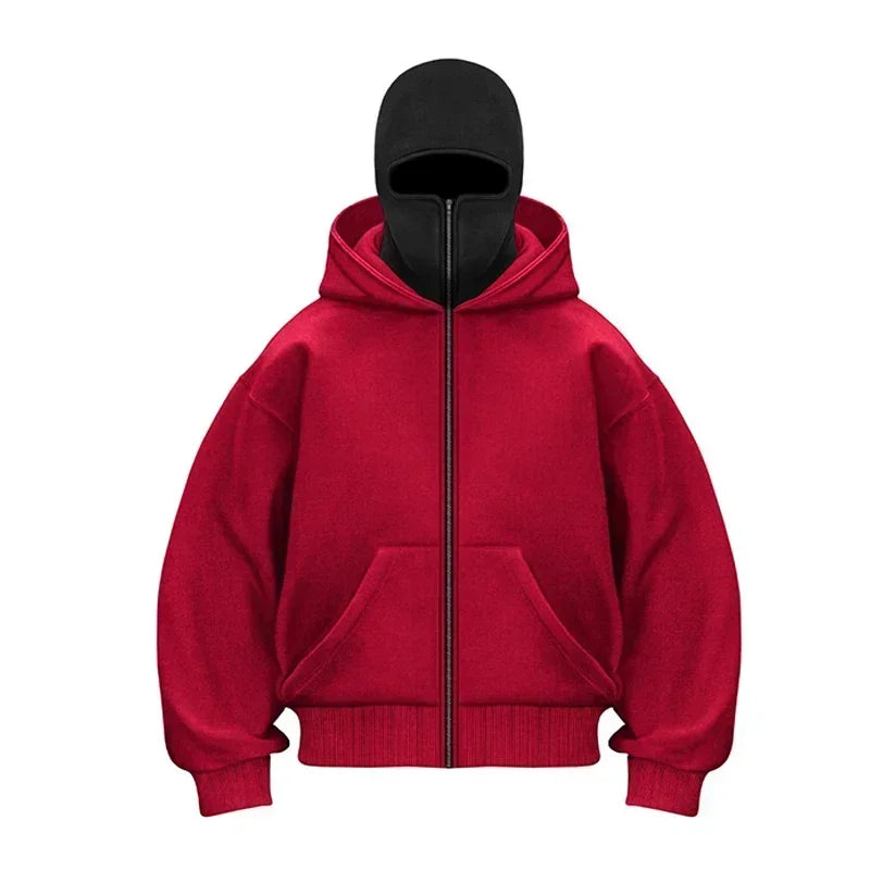 Masked Zipper Hoodie